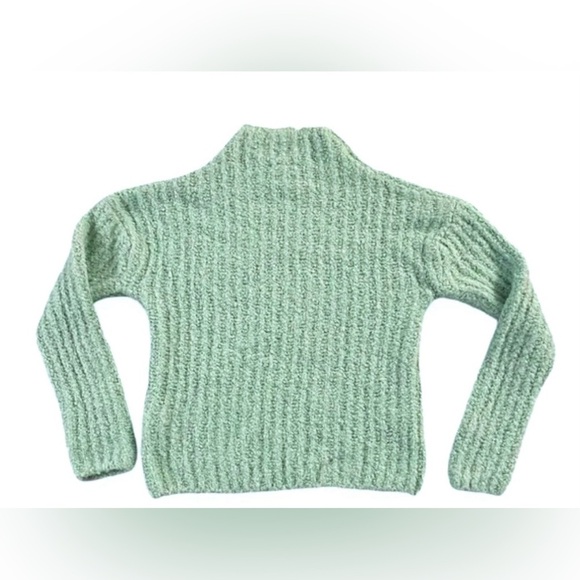 MASSIMO DUTTI Italian alpaca soft cozy chunky ribbed funnel neck sweater (S) - Picture 2 of 8